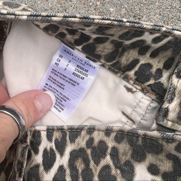 AEO High Rise Jegging Next Level Stretch Cheetah Leopard 2 REGULAR NEW - Picture 6 of 6
